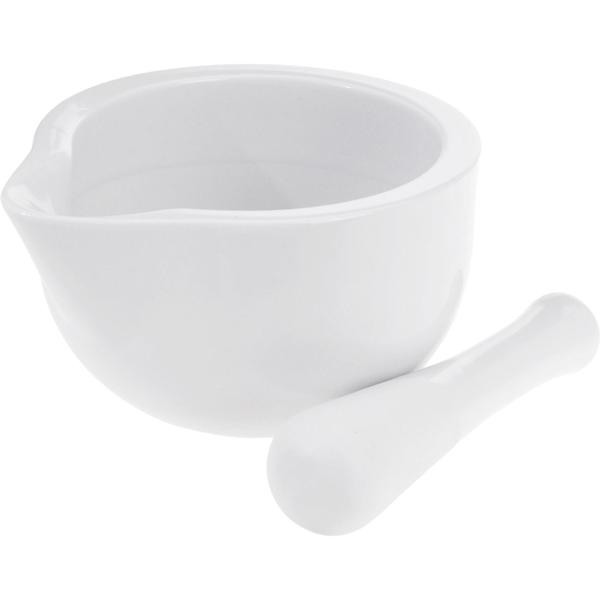 Hochwertiger Porzellan Mörser & Stössel 330ml – Robust, Hygienisch, Aromastark für Gewürze, Kräuter, u.v.m. Top Qualität Reibschale