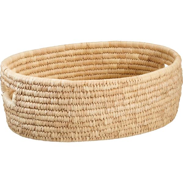 Trendy 3-piece storage basket set, oval, sturdy with handles for bathroom, shelf, bedroom & office – organizing made easy!