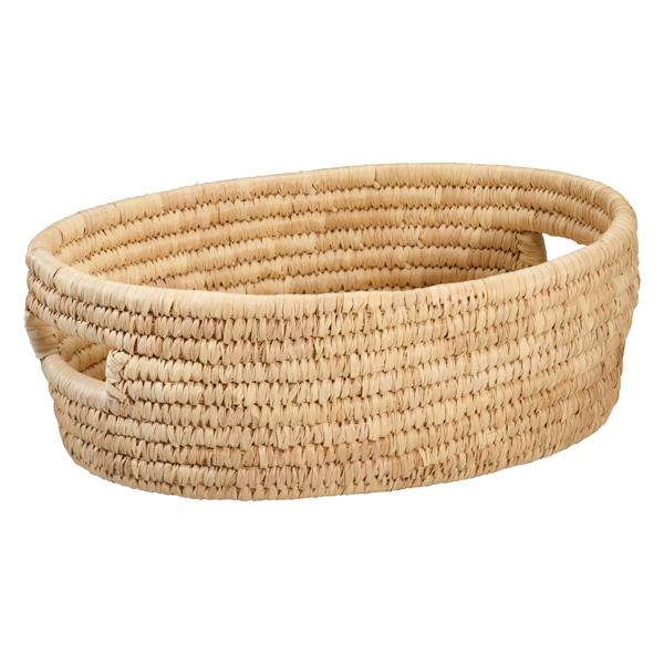 Trendy 3-piece storage basket set, oval, sturdy with handles for bathroom, shelf, bedroom & office – organizing made easy!