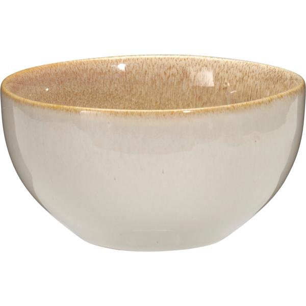 Hochwertiges 4er-Set Steinzeug-Schalen 580ml in Sandfarbe – Ideal als Müslischalen, Dessertschalen, Suppenschalen - Zeitloses Design