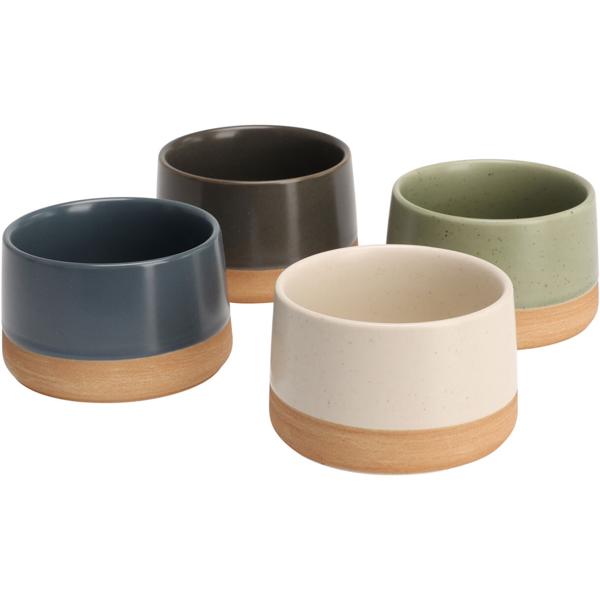 4-piece stoneware bowl set Ø 9.5 cm – stylish bowls for desserts, snacks & dips – decorative, robust & premium quality