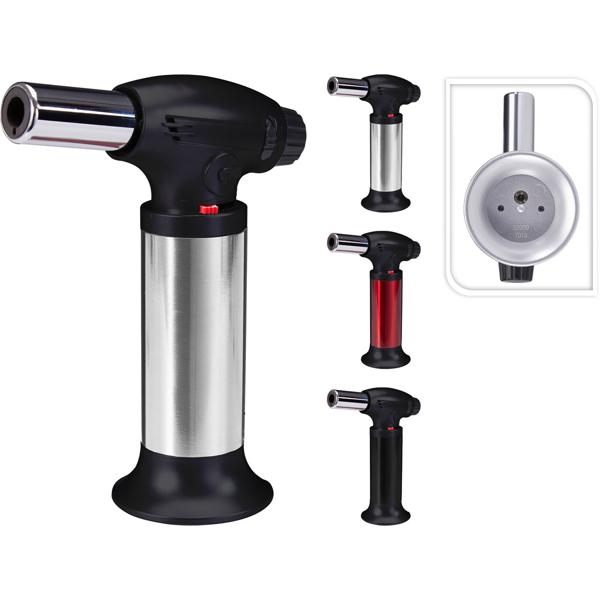 Profi Crème Brûlée Brenner: Starker Jet-Flammierbrenner zum Karamellisieren von Creme Brulee, Flambieren & Anzünden. - Mit sicherem Standfuss