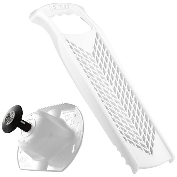 Set da 2: Porta-frutta di sicurezza e grattugia da cucina professionale con 2 superfici di grattugia – affettare senza sforzo e senza rischio & raffel per frutta, formaggio, verdura e zeste