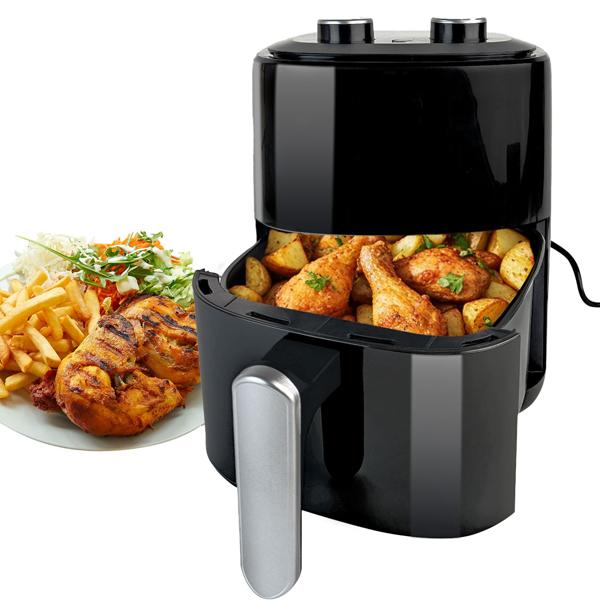 6-in-1 Heissluftfritteuse 3,1L – Das geniale Multitalent für knusprige Pommes & saftiges Fleisch in Rekordzeit - 6 Programme: Garen, Grillen, Backen