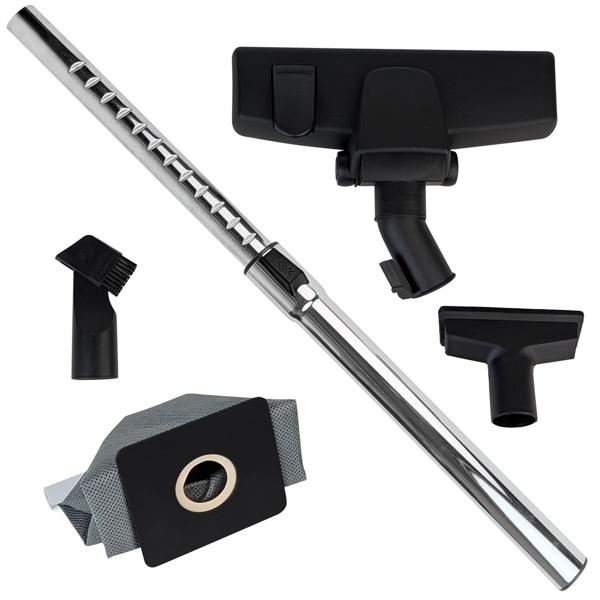 Compact bagged vacuum cleaner 800W, 17 kPa suction power, incl. reusable dust bag, super light & manoeuvrable for hard floors & carpets, 5 m cable