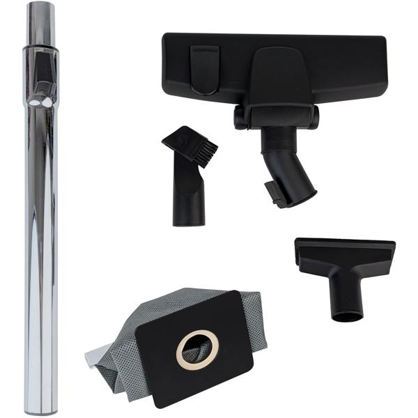 Compact bagged vacuum cleaner 800W, 17 kPa suction power, incl. reusable dust bag, super light & manoeuvrable for hard floors & carpets, 5 m cable