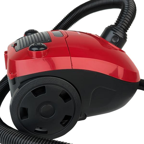 Compact bagged vacuum cleaner 800W, 17 kPa suction power, incl. reusable dust bag, super light & manoeuvrable for hard floors & carpets, 5 m cable