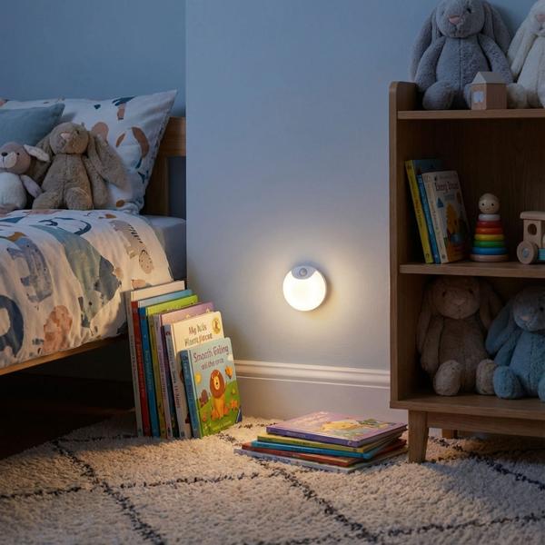 Bright LED cabinet light with motion sensor – Rechargeable night light, magnetic & wireless – Ideal as stair light & for wardrobe
