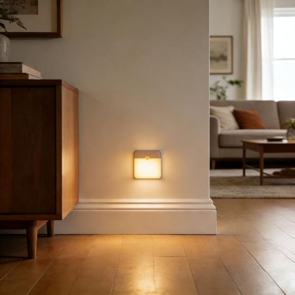 Luce notturna LED con sensore di movimento: lampada da armadio con batteria ricaricabile, USB ricaricabile, autoadesiva e magnetica – ideale come luce per scale e per guardaroba