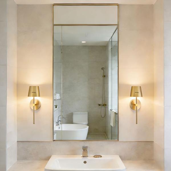 Elegante applique LED senza fili con telecomando: lampada da parete a batteria dimmerabile in oro, ricaricabile via USB con timer e sensore touch