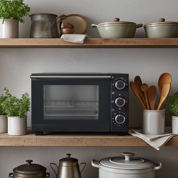 Mini Forno 15 litri – 1200W: Forno da tavolo compatto con 230°C e timer da 60 minuti, con teglia e griglia incluse