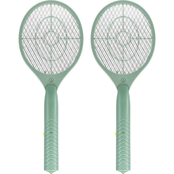 2er-Set Elektrische Fliegenklatsche – Effektive Insektenvernichter Fliegenfalle für Haus und Garten, handlich und sicher, 46 cm