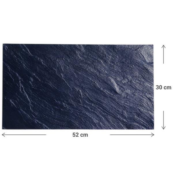 Tagliere in vetro & copripiano cottura, 2 pezzi da 52 x 30 cm ciascuno - Copripiano per induzione & elettrico, paraschizzi resistente al calore