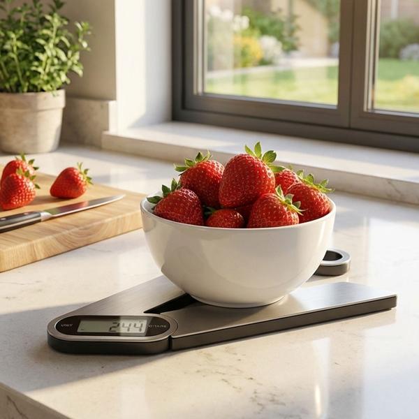 Professional Digital Extendable Kitchen Scale 28 cm – High Precision, 5 kg Capacity – Space-Saving Foldable – Cooking, Baking & Portion Control