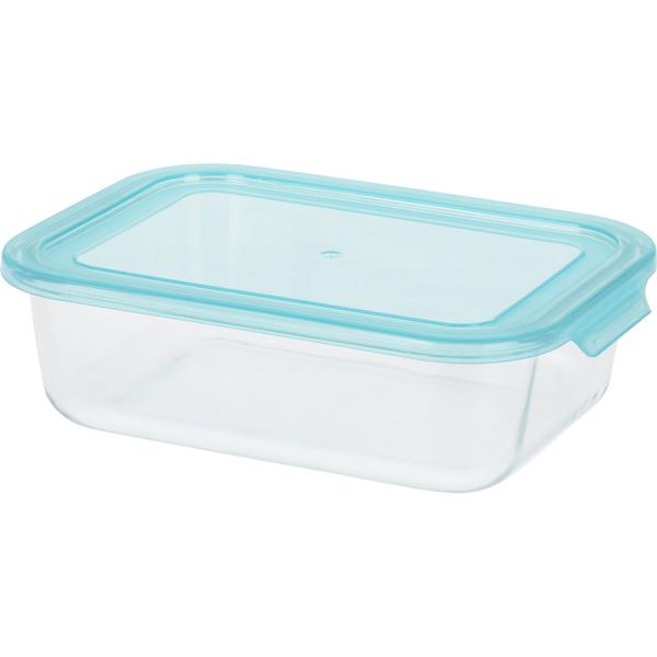 Set of 3 glass storage containers with lids – heat-resistant, ideal for oven & microwave, practical stackable solution for keeping food fresh