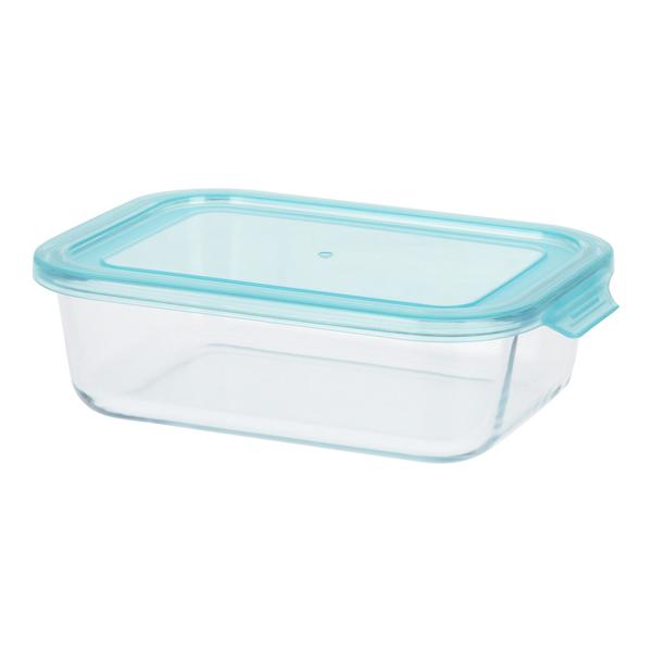 Set of 3 glass storage containers with lids – heat-resistant, ideal for oven & microwave, practical stackable solution for keeping food fresh