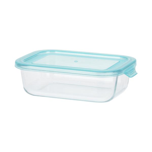 Set of 3 glass storage containers with lids – heat-resistant, ideal for oven & microwave, practical stackable solution for keeping food fresh