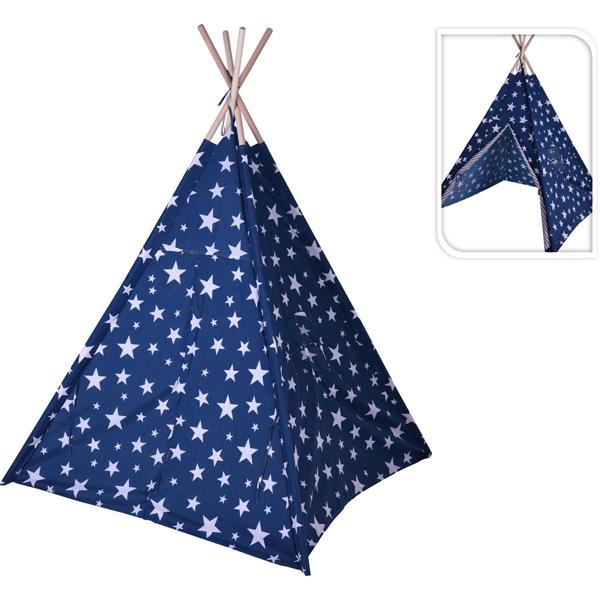 Kinder-Spielzelt-Tipi mit Sternen-Design - Gemütliches Spielzelt für Jungen & Mädchen und unbegrenzten Spielspass im Kinderzimmer