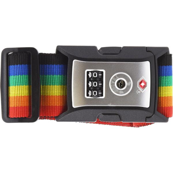 Premium luggage strap with TSA combination lock, 180 x 5 cm - Adjustable colorful suitcase belt for safe travel – 3-digit code adjustable