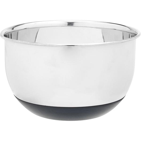 Set professionnel de bols mélangeurs 2 pièces en acier inoxydable – saladier avec fond en silicone antidérapant – bols de cuisine empilables Ø 16,7 cm & 20,5 cm