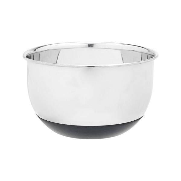 Set professionnel de bols mélangeurs 2 pièces en acier inoxydable – saladier avec fond en silicone antidérapant – bols de cuisine empilables Ø 16,7 cm & 20,5 cm