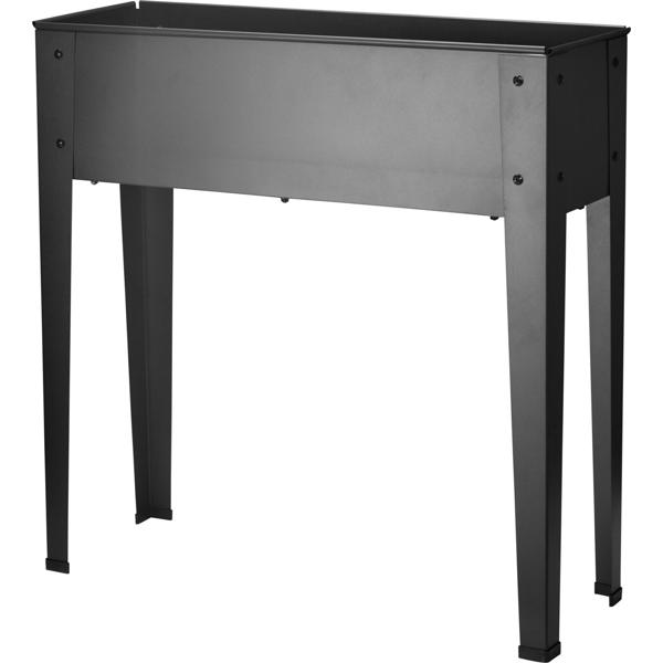 Modernes Mini Hochbeet Anthrazit Stahl 75x26,5x75 cm, erhöhter Pflanzkasten Kräutergarten für Balkon & Terrasse, ideal für Gemüse, Kräuter & Blumen