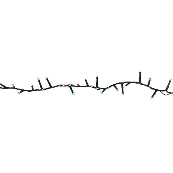 LED solar string lights, 768 LEDs, 5.6 m, 13 modes, remote control & timer – USB rechargeable, colourful light for garden, balcony & terrace