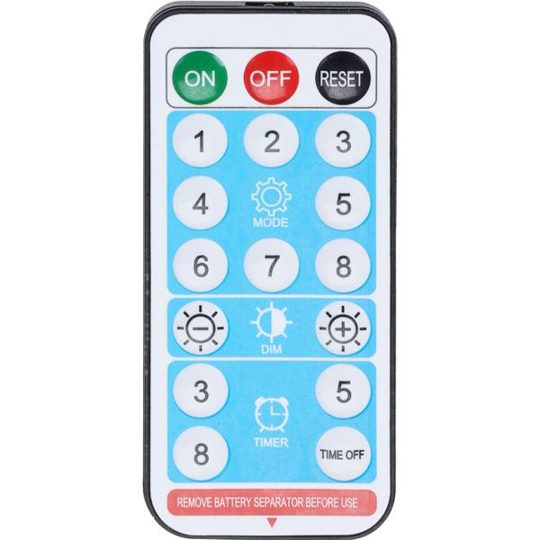 LED solar string lights, 768 LEDs, 5.6 m, 13 modes, remote control & timer – USB rechargeable, colourful light for garden, balcony & terrace