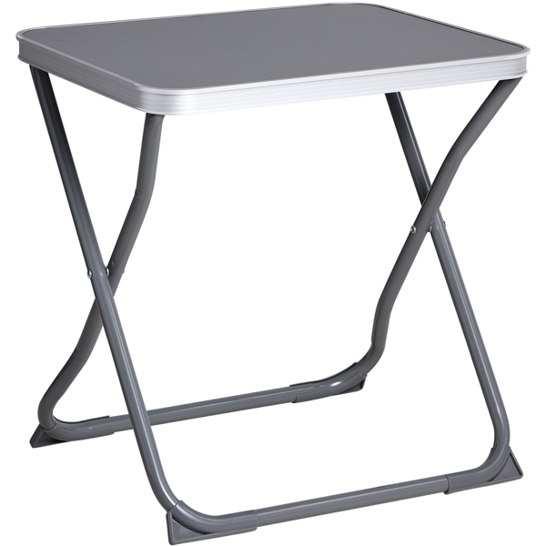 2‑in‑1 camping stool & side table, folding, up to 110 kg load capacity, lightweight frame for picnic, garden & outdoor, removable table top