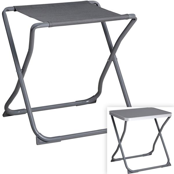 2‑in‑1 camping stool & side table, folding, up to 110 kg load capacity, lightweight frame for picnic, garden & outdoor, removable table top