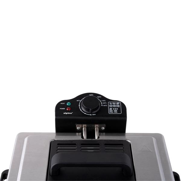 Friggitrice premium a doppio cestello 5 L in acciaio inox – 2000 W per risultati rapidi e croccanti - friggitrice professionale a zona fredda con 3 cestelli