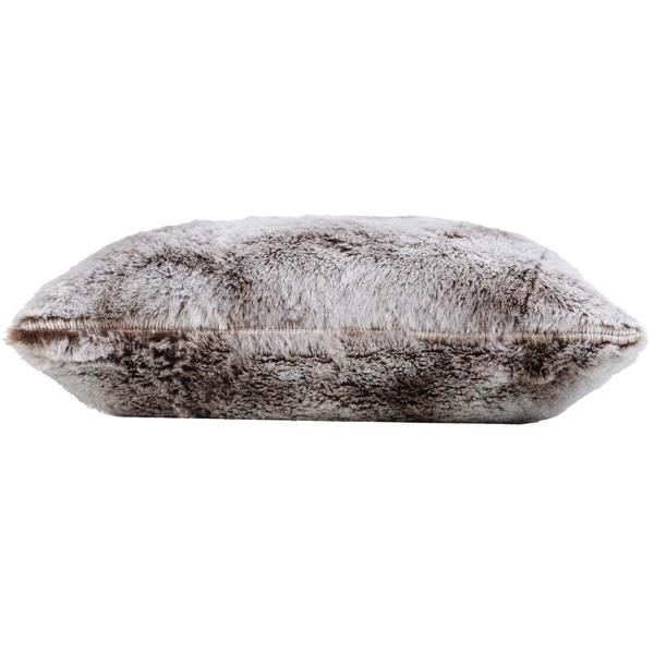 2er-Set Flauschiges Dekokissen 45x45 cm - Traumhaft weicher Kissenbezug in Fell-Optik, Schokobraun, Bezug abnehmbar - Weich, warm & pflegeleicht