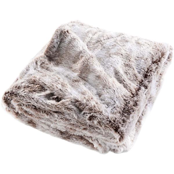 Couverture super douce au luxueux effet fourrure, 180 x 220 cm, brun chocolat - Idéale pour des moments cosy sur le canapé ou comme couvre-lit