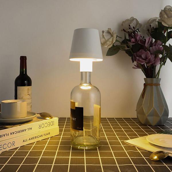 Lumière pour bouteille innovante – lampe-bouteille rechargeable, 3 couleurs de lumière – longue autonomie – parfaite pour les événements en extérieur et la déco