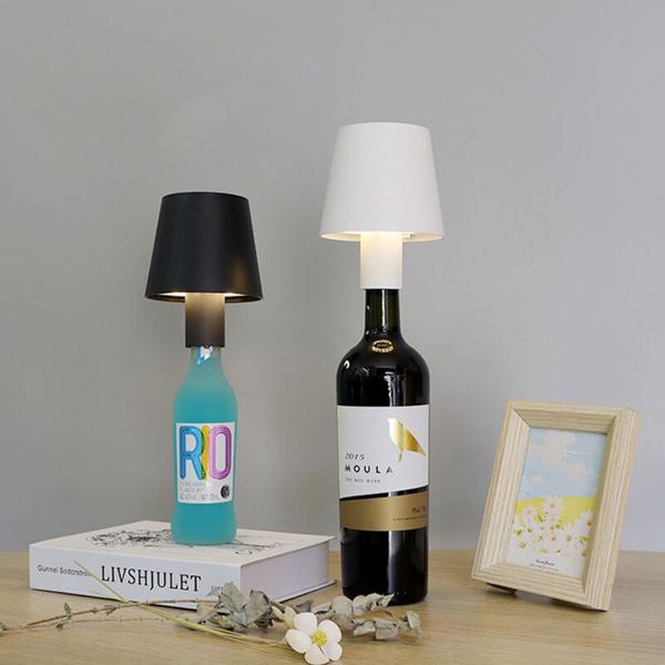 Lumière pour bouteille innovante – lampe-bouteille rechargeable, 3 couleurs de lumière – longue autonomie – parfaite pour les événements en extérieur et la déco