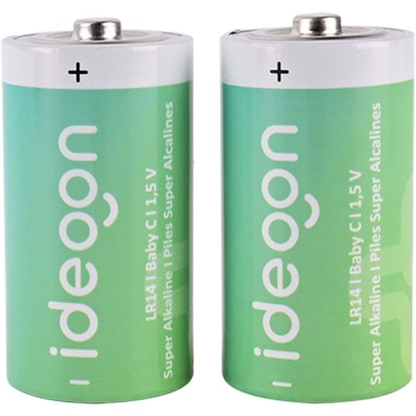 Set of 2 premium C type baby batteries - LR14 alkaline 1.5V - Long-lasting energy source for household, toys and flashlights