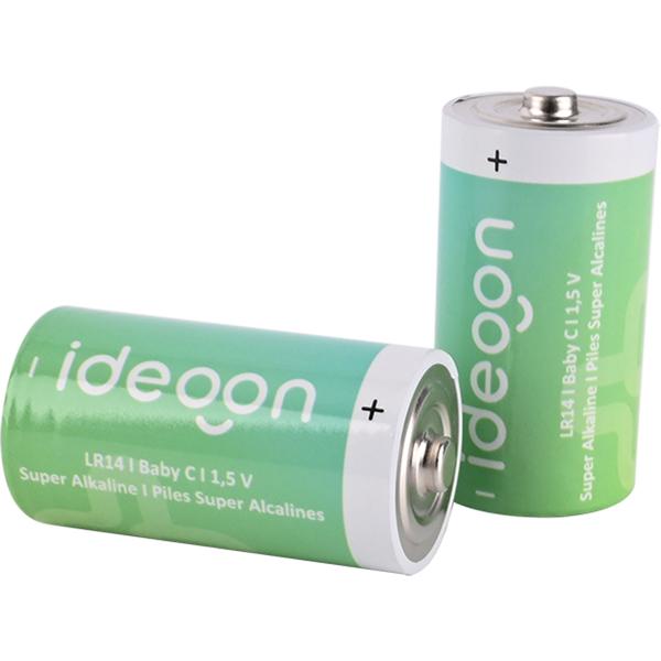 Set of 2 premium C type baby batteries - LR14 alkaline 1.5V - Long-lasting energy source for household, toys and flashlights