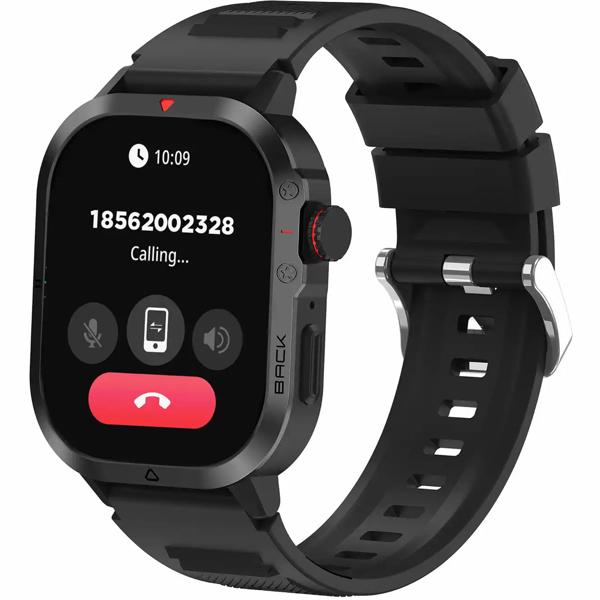 2.04" Amoled Smartwatch Schwarz: Blutdruck, Herzfrequenzmesser & Blutsauerstoffsensor  – Fitness Tracker mit Freisprechfunktion, 7 Tage Akku, Da Fit 