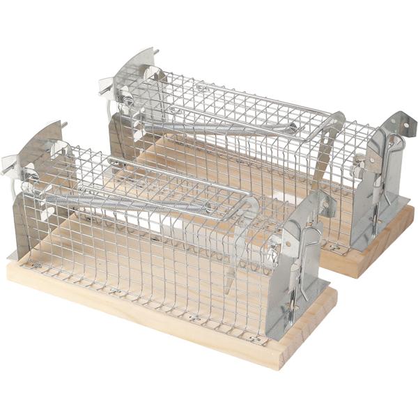 4er-Set Maus-Käfigfalle - Wiederverwendbare Lebendfalle für innen und aussen - Effektive Mausefalle mit sicherem Schliessmechanismus