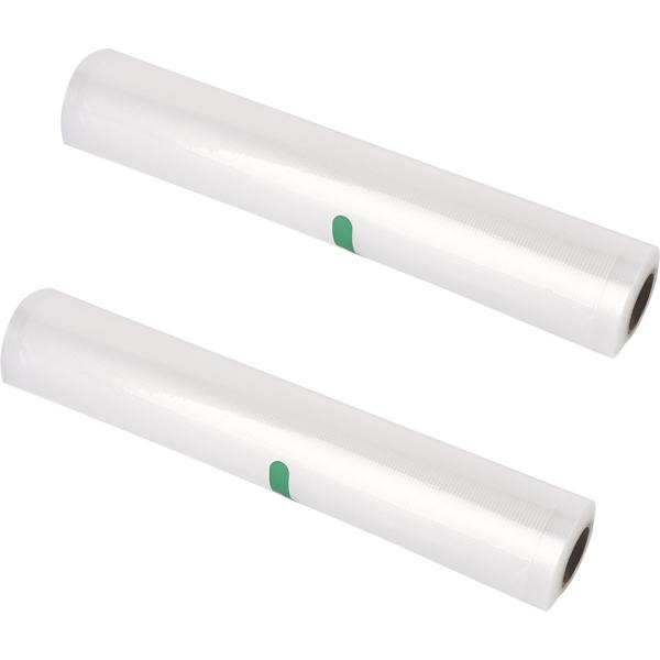 Rouleaux de film pour mise sous vide 28x300 cm set pro – 2 rouleaux de gaines sous vide pour des aliments plus frais et qui se conservent plus longtemps – protection contre les brûlures de congélation