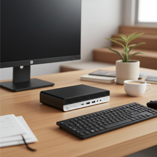 HP EliteDesk 800 G4 DM Micro, Core i7, 16GB RAM, 512GB SSD – Generalüberholter Mini-PC mit Windows 11 Pro & Norton 360 Deluxe