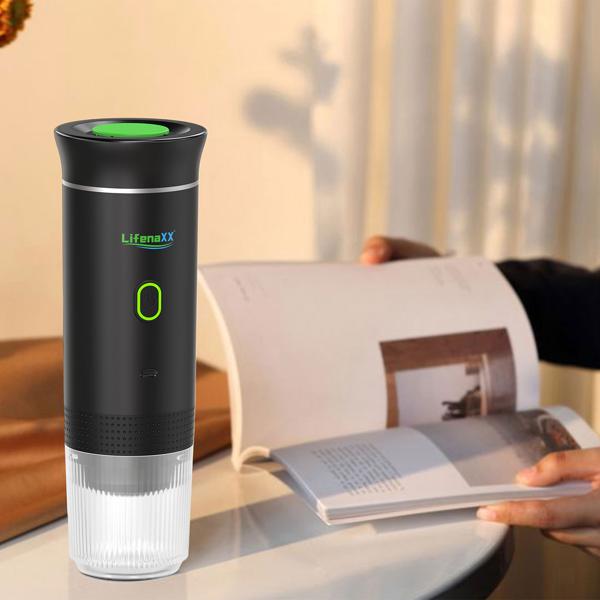 Perfect, portable espresso everywhere: Espresso To Go battery-powered coffee machine for camping, travel & office – For capsules and ground coffee – Luxurious indulgence