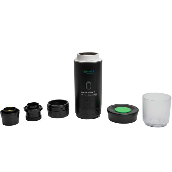 Perfect, portable espresso everywhere: Espresso To Go battery-powered coffee machine for camping, travel & office – For capsules and ground coffee – Luxurious indulgence