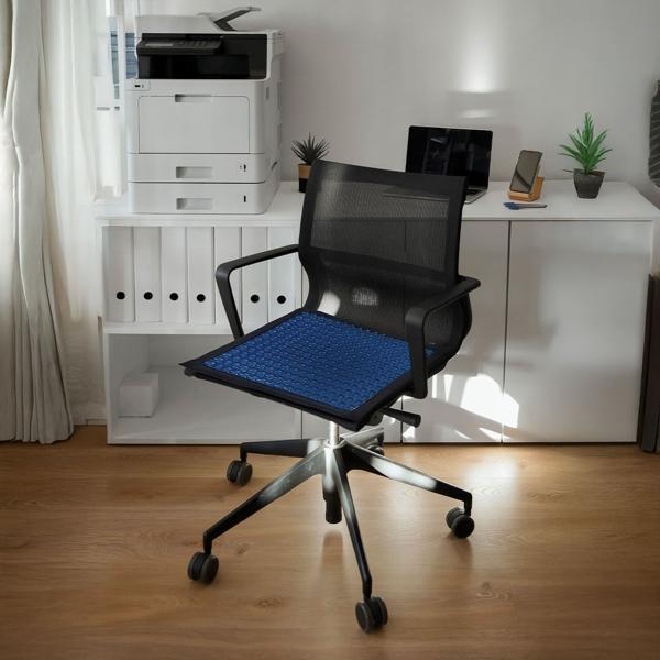 Komfort Gel-Sitzkissen, ergonomisch – Kühles Wabenkissen für bessere Haltung & Druckentlastung – Ideal für Büro, Auto, Rollstuhl