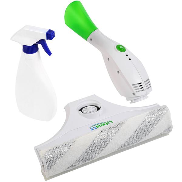 Powerful electric cordless window vacuum: Streak-free cleaning of glass, mirrors, shower walls & tiles – fast, quiet & efficient