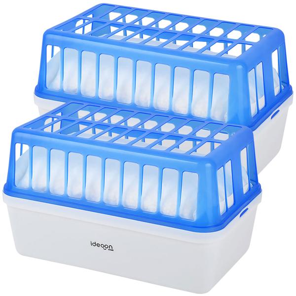 Lot de 2 déshumidificateurs d‘ambiance Ultimate : déshumidificateur performant contre les moisissures et les odeurs de renfermé, rechargeable et sans électricité