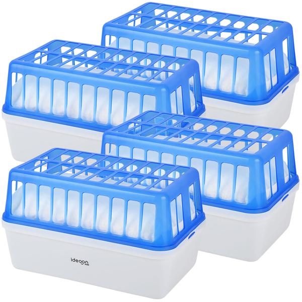 Lot de 4 déshumidificateurs d’ambiance Ultimate : déshumidificateur puissant contre la moisissure et les odeurs de renfermé, rechargeable et sans électricité