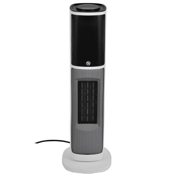 Keramik Heizlüfter 2000W mit Kamin Optik: Elektro Turm Heizer mit 8h Timer, Oszillation, Fernbedienung, ideal für Wohnzimmer & Büro - Sicher & Sparsam