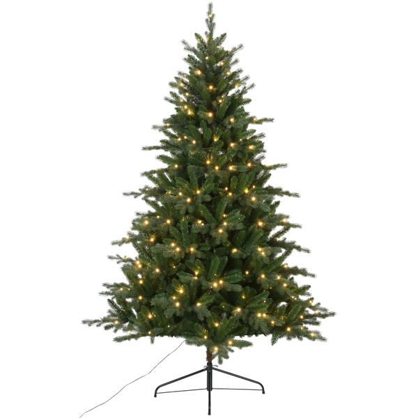 Sapin de Noël LED premium, arbre artificiel 210 cm, volumineux et densément éclairé - sapin avec 290 lumières, pliable, déco festive pour l’intérieur