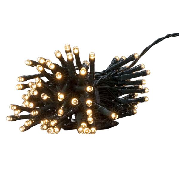 Festliche LED Lichterkette, warmweiss – 3,6m, 48 LEDs, Timer & 7 tolle Effekte. Ideal für Innen & Aussen - Perfekt für Deko, Weihnachten, Party